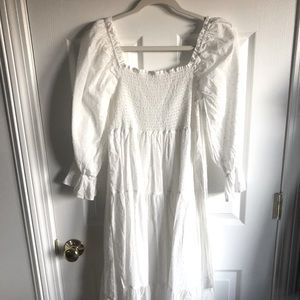 NWOT Nap Dress Inspired Smocked White Dress